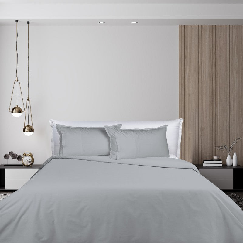 UNO DESIGN Sacco Copripiumino Matrimoniale/Singolo in Puro Cotone Garment Washed_No-Stiro