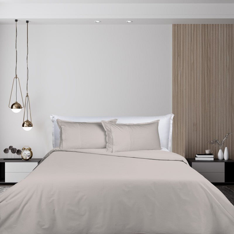 UNO DESIGN Sacco Copripiumino Matrimoniale/Singolo in Puro Cotone Garment Washed_No-Stiro