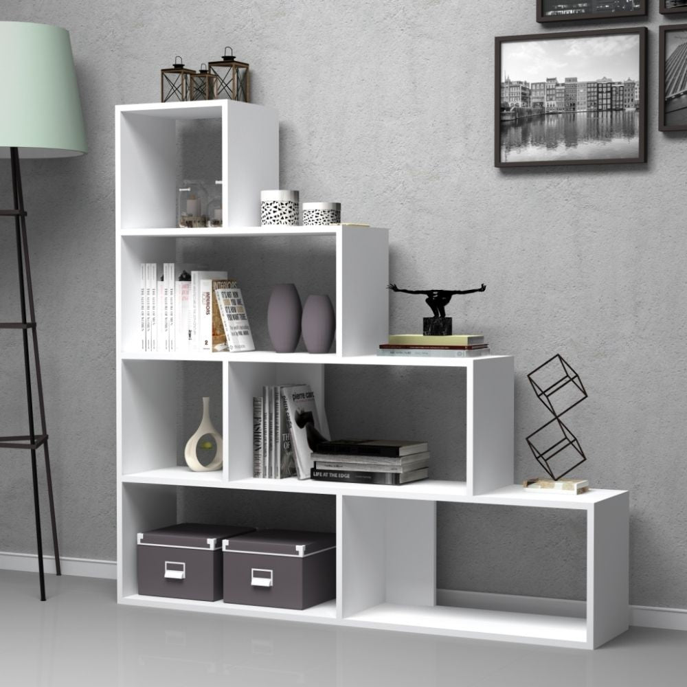 EGO ARREDO Libreria A Scala Alis 145x145 Cm. Bianca