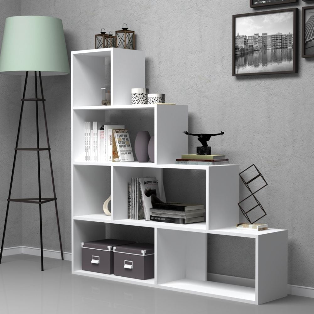 EGO ARREDO Libreria A Scala Alis 145x145 Cm. Bianca