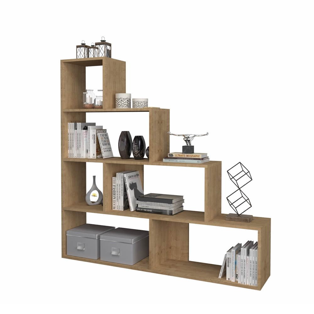 EGO ARREDO Libreria A Scala Alis 145x145 Cm. Rovere