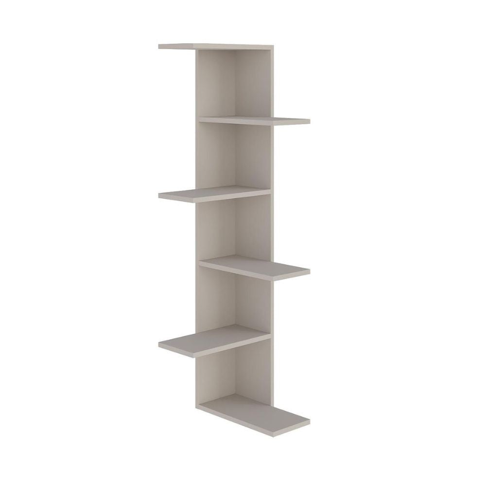 EGO ARREDO Libreria Angolare Saso 5 Ripiani Colore Cashmere