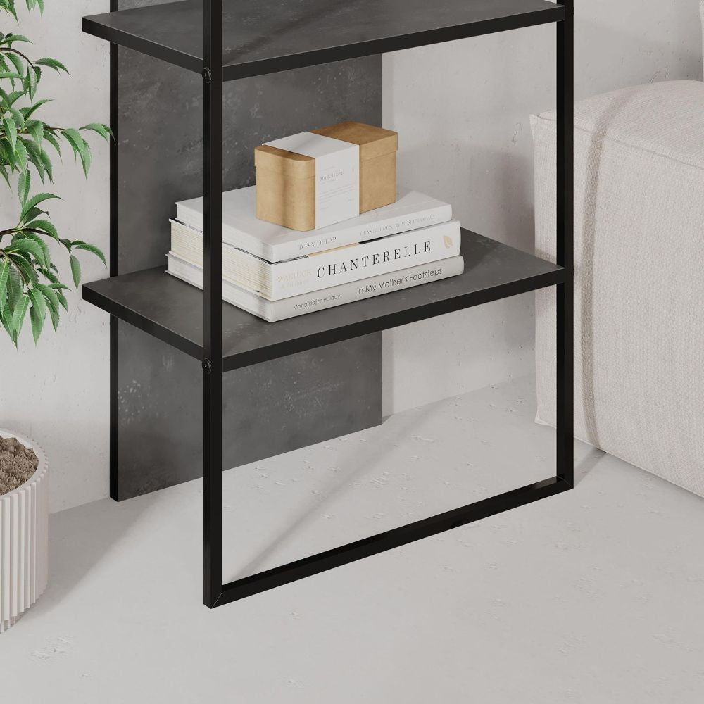 EGO ARREDO Libreria Archy 5 Ripiani In Colore Retro Grey