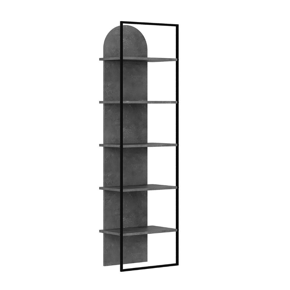 EGO ARREDO Libreria Archy 5 Ripiani In Colore Retro Grey