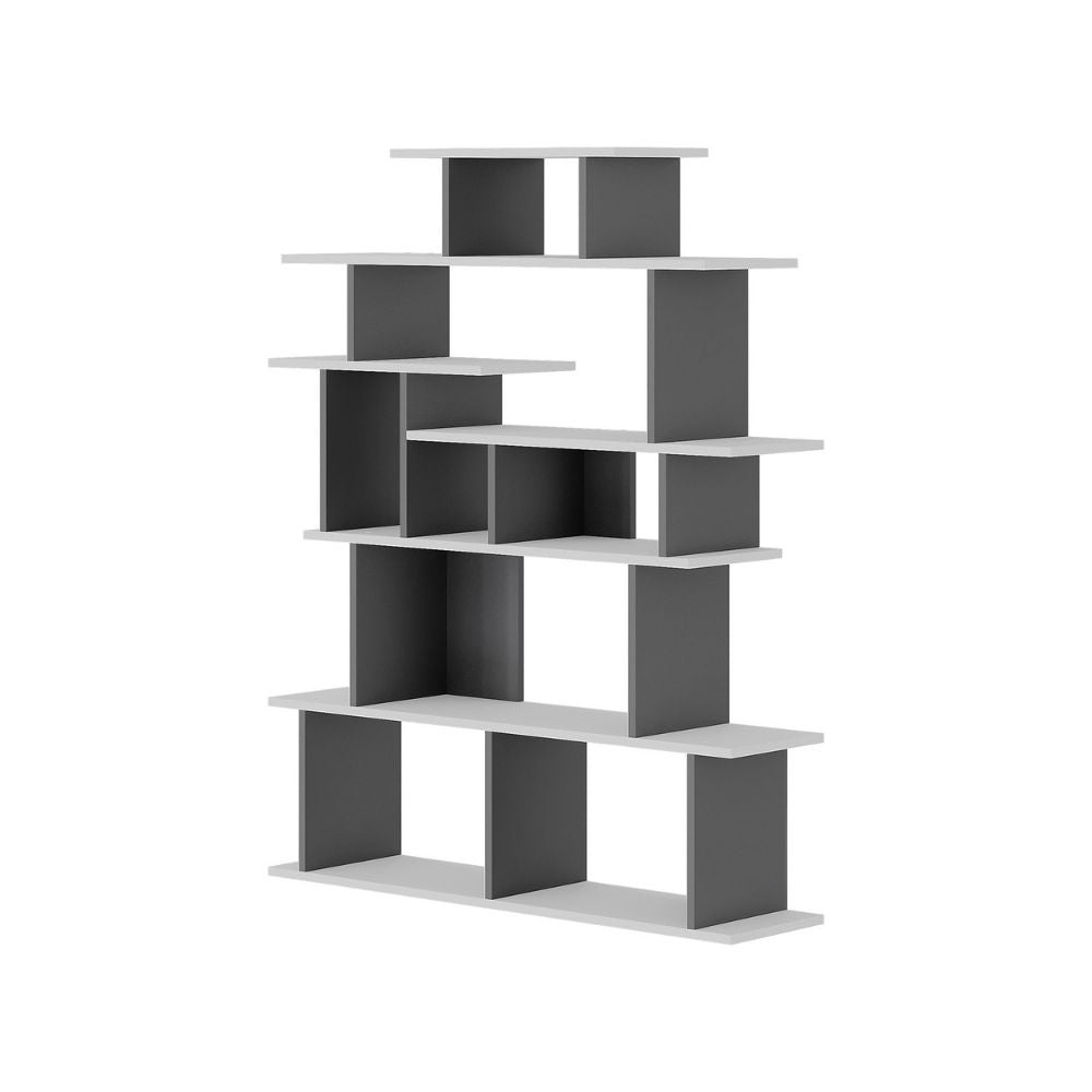 EGO ARREDO Libreria Design Apollon Bianco Antracite