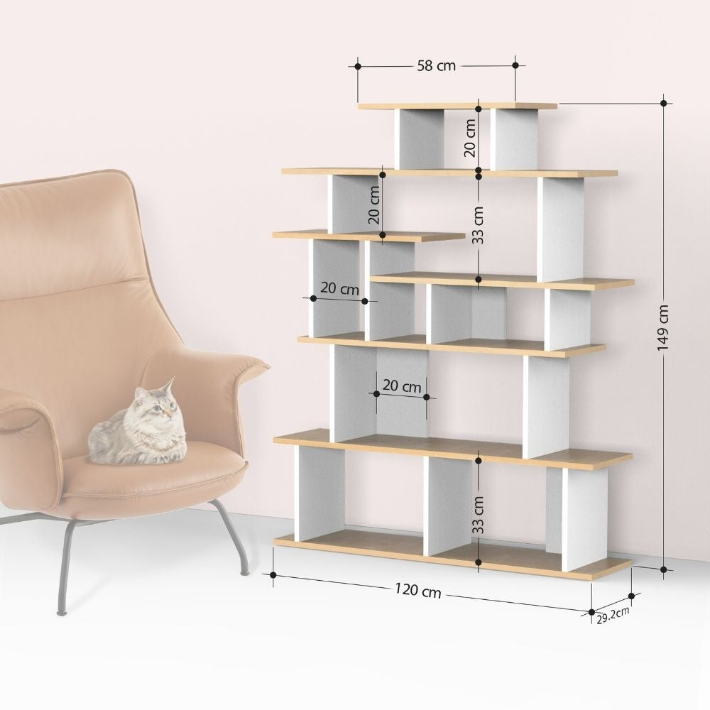 EGO ARREDO Libreria Design Apollon Bianco Antracite