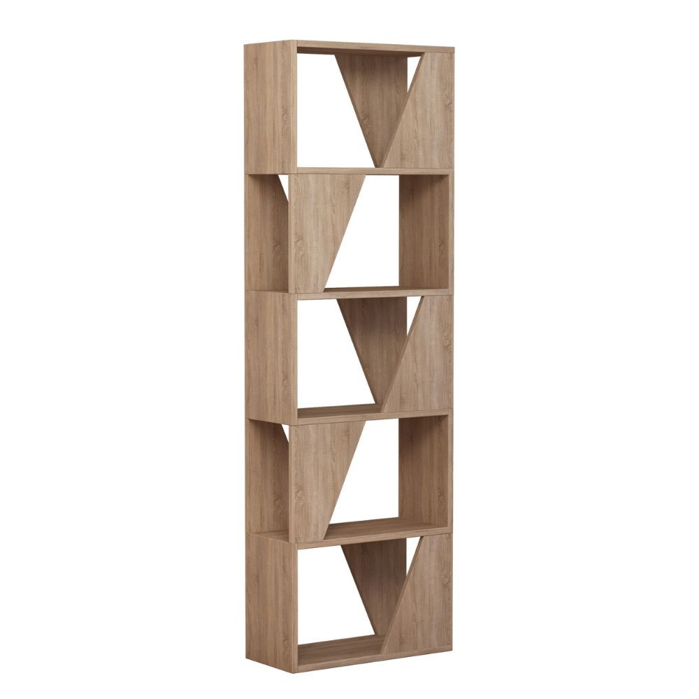 EGO ARREDO Libreria Frame Colore Rovere Con 5 Ripiani