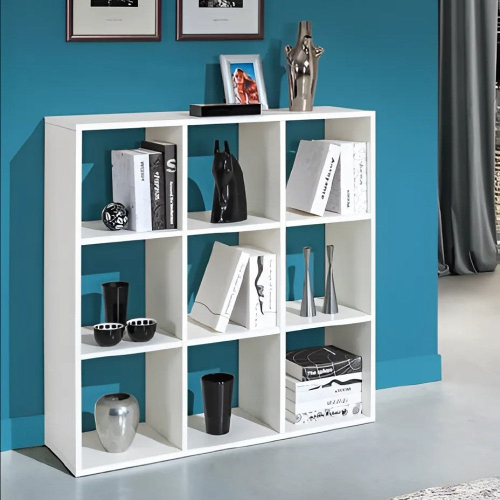 EGO ARREDO Libreria Hawai 9 Compartimenti Colore Bianco Larice
