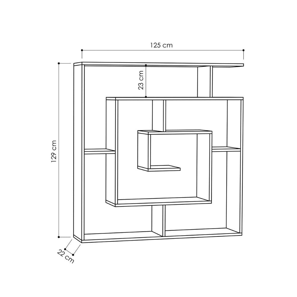 EGO ARREDO Libreria Labirent Colore Antracite