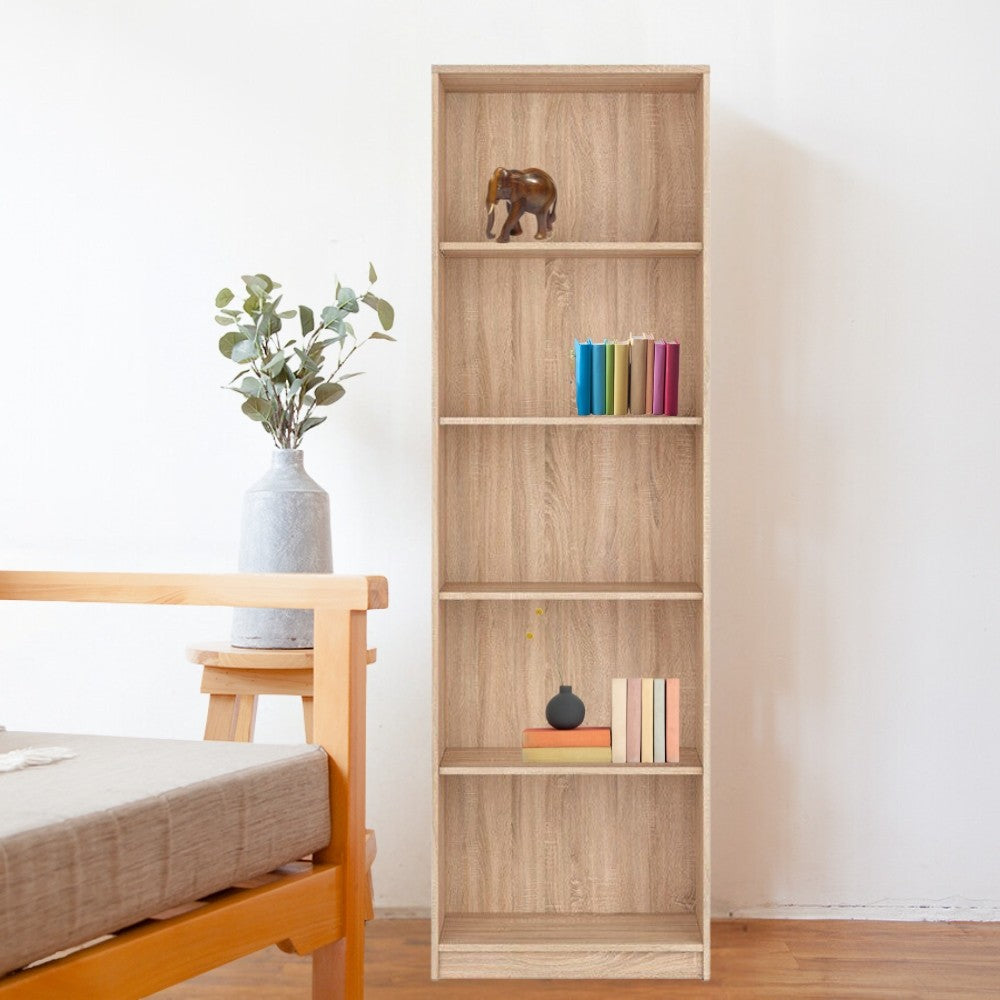 EGO ARREDO Libreria Nepo Con 5 Nicchie A Giorno Colore Rovere