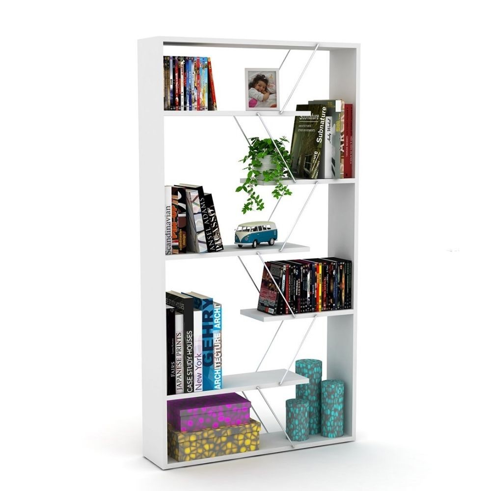EGO ARREDO Libreria Tars Bianca 84x24x157H