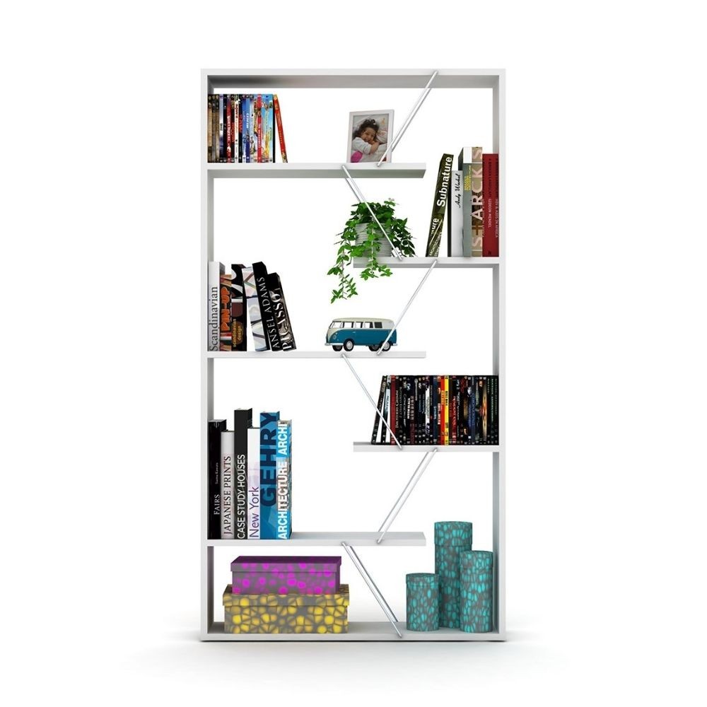 EGO ARREDO Libreria Tars Bianca 84x24x157H