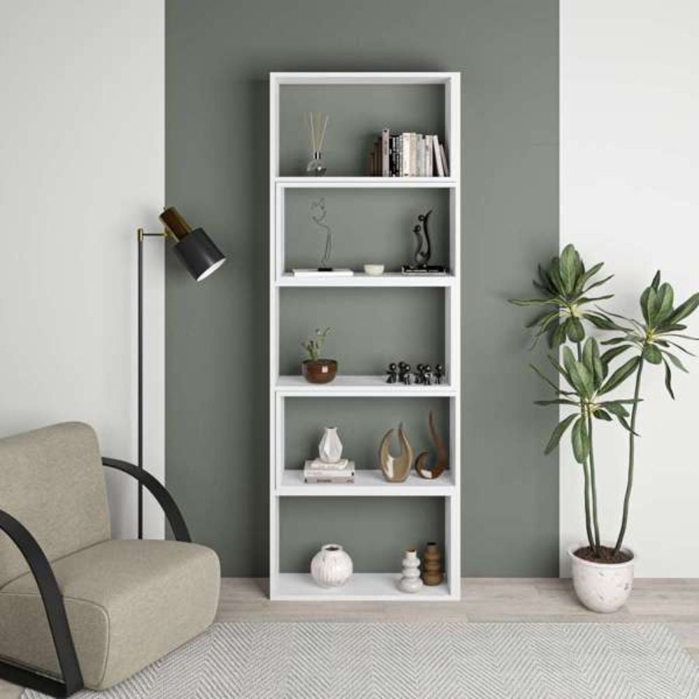 EGO ARREDO Libreria Wish Estensibile Angolare Bianca 200H