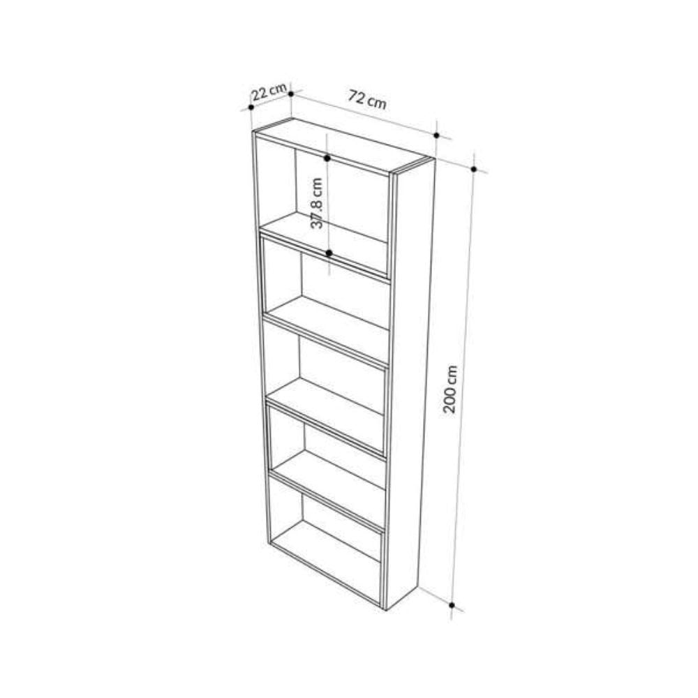 EGO ARREDO Libreria Wish Estensibile Angolare Bianca 200H