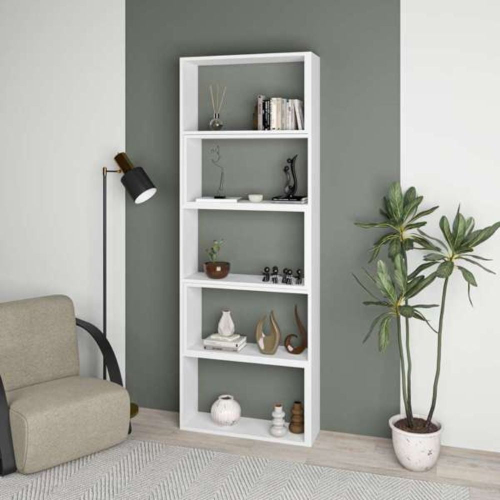 EGO ARREDO Libreria Wish Estensibile Angolare Bianca 200H