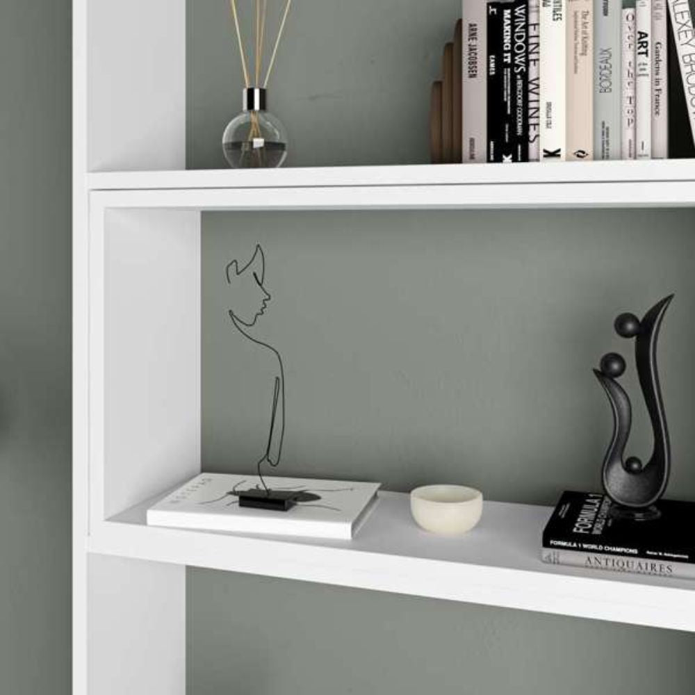 EGO ARREDO Libreria Wish Estensibile Angolare Bianca 200H