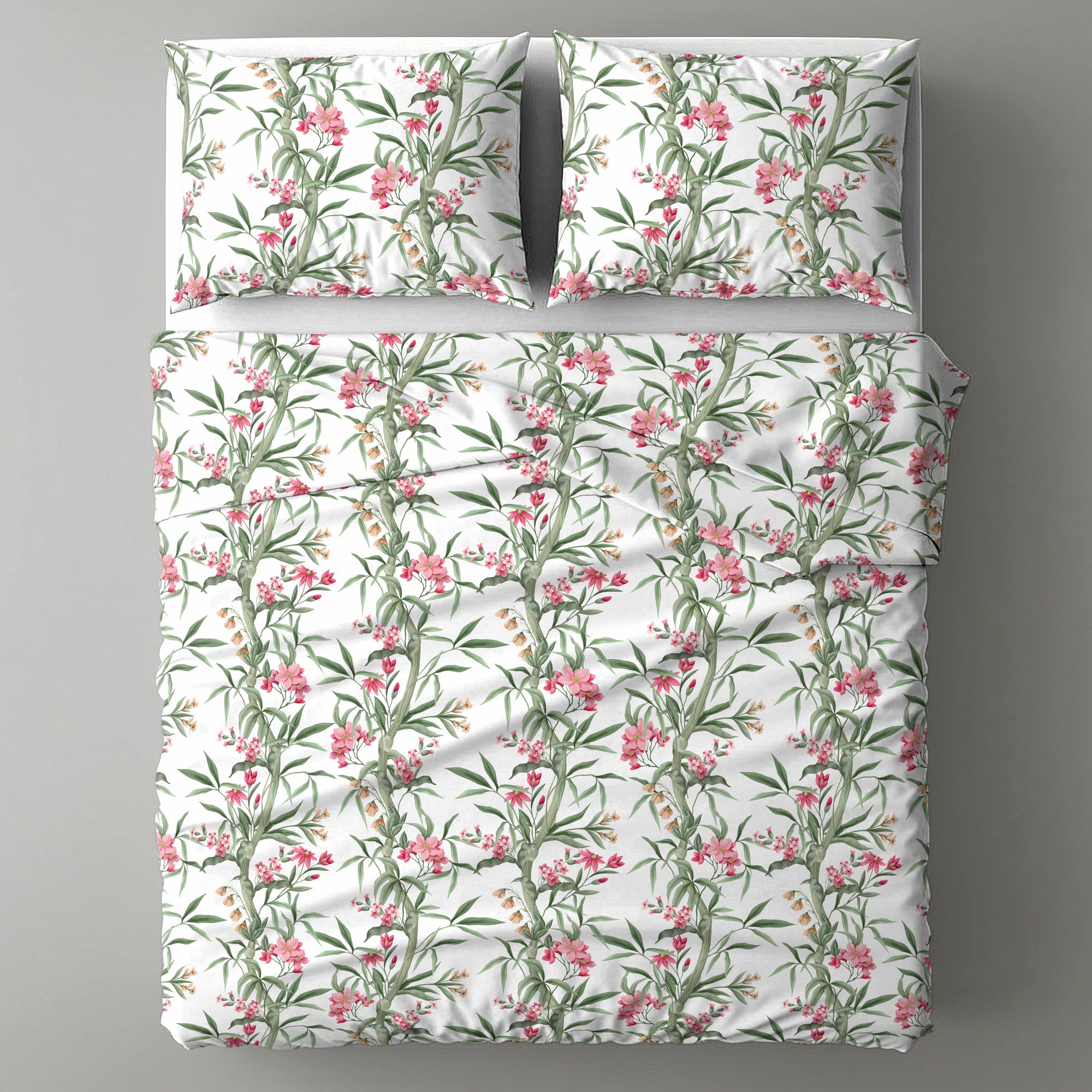 UNO CASA DESIGN Completto letto e Copripiumino Matrimoniale Dec.Martignano 100% Cotone Stampato