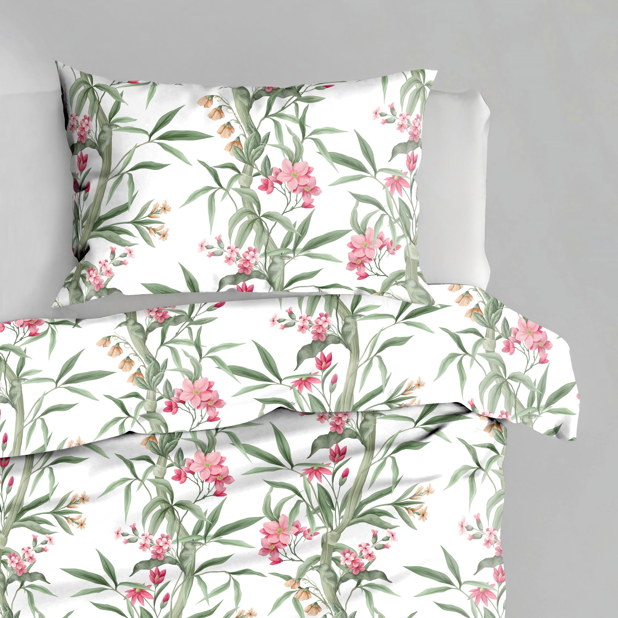 UNO CASA DESIGN Completto letto e Copripiumino Matrimoniale Dec.Martignano 100% Cotone Stampato