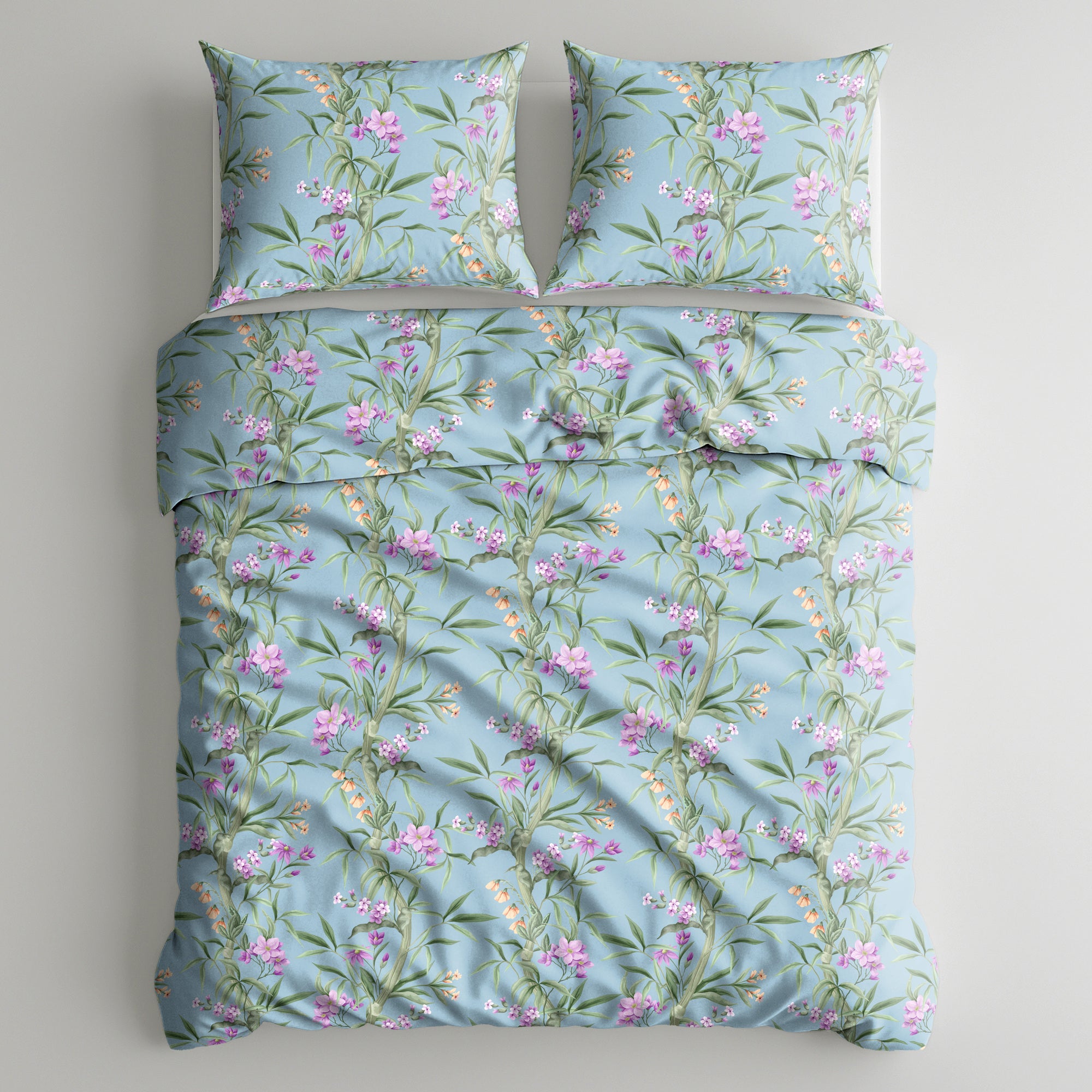 UNO CASA DESIGN Completto letto e Copripiumino Matrimoniale Dec.Martignano 100% Cotone Stampato