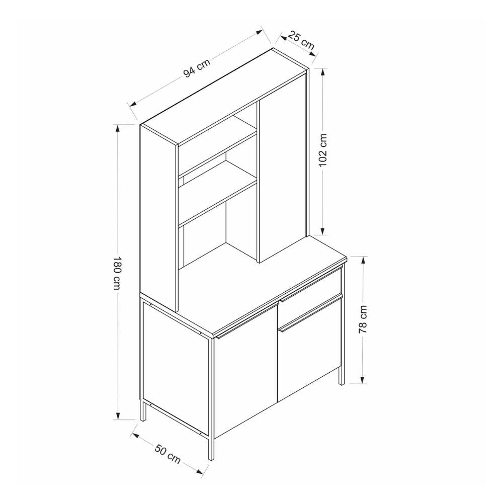EGO ARREDO Mobile Multiuso Andy 3 Ante E 1 Cassetto Colore Rovere Chiaro E Antracite