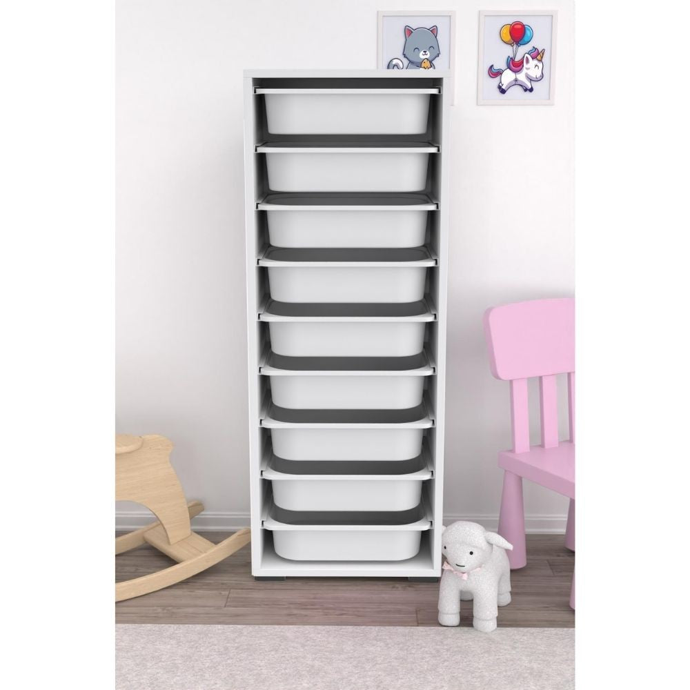 EGO ARREDO Mobile Multiuso Zola 9 Ceste Contenitori