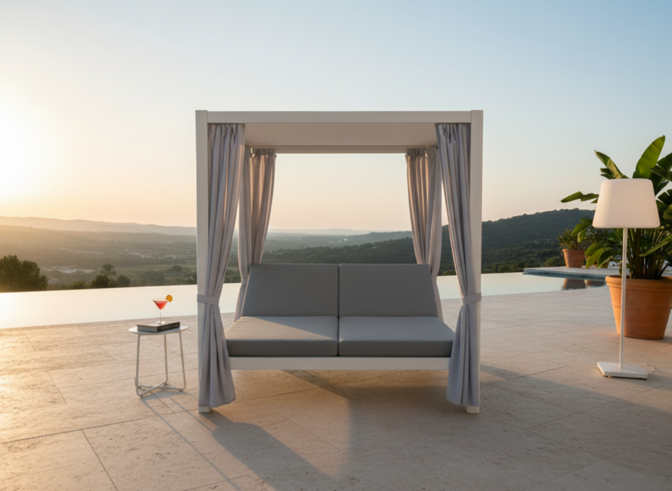 CLIMA NATURA Pergola Letto Iridium: Alluminio e Letti Reclinabili