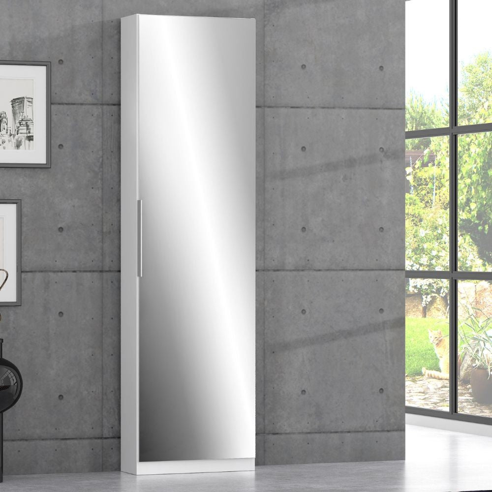 EGO ARREDO Scarpiera Nyx Colore Bianco Con Anta A Specchio Reversibile