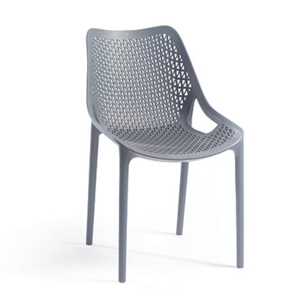 EGO ARREDO Sedia Bilros Polipropilene Grigio Set 4 Pezzi