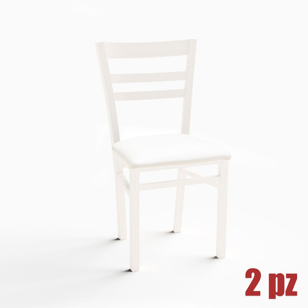 EGO ARREDO Sedia Cromica Bianco Opaco 2 pz