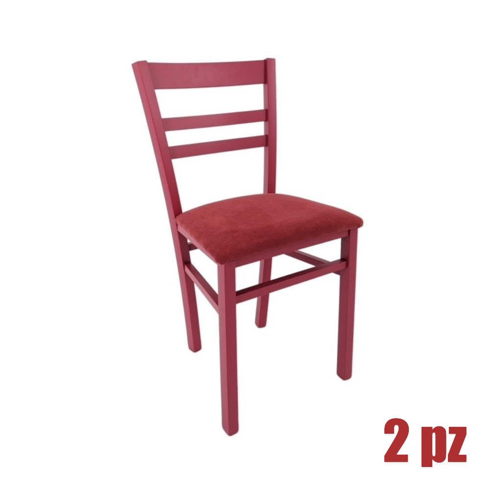 EGO ARREDO Sedia Cromica Cremisi 2 pz
