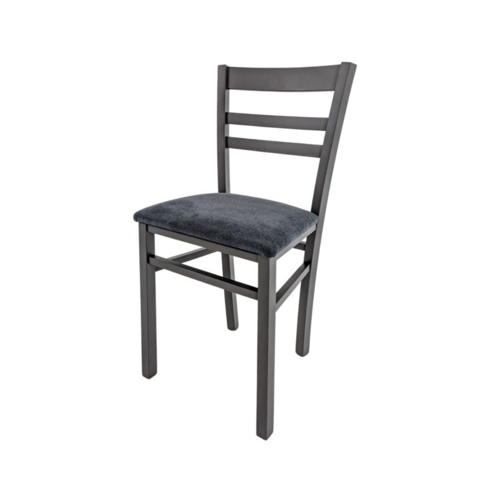 EGO ARREDO Sedia Cromica Grigio Seduta Enjoy Lux 2 pz