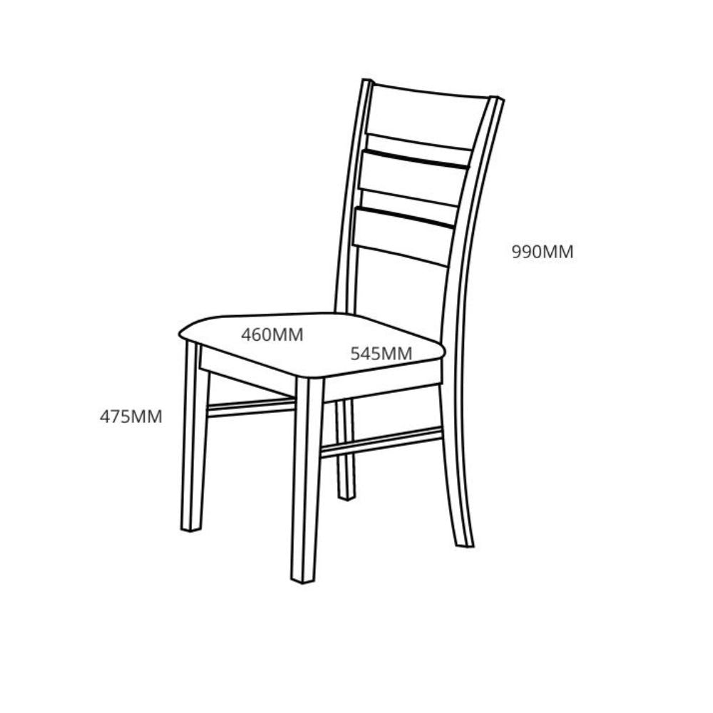 EGO ARREDO Sedia In Legno Lisa Colore Bianco Laccato Opaco H 99x46x54.5 Cm. 2 pz