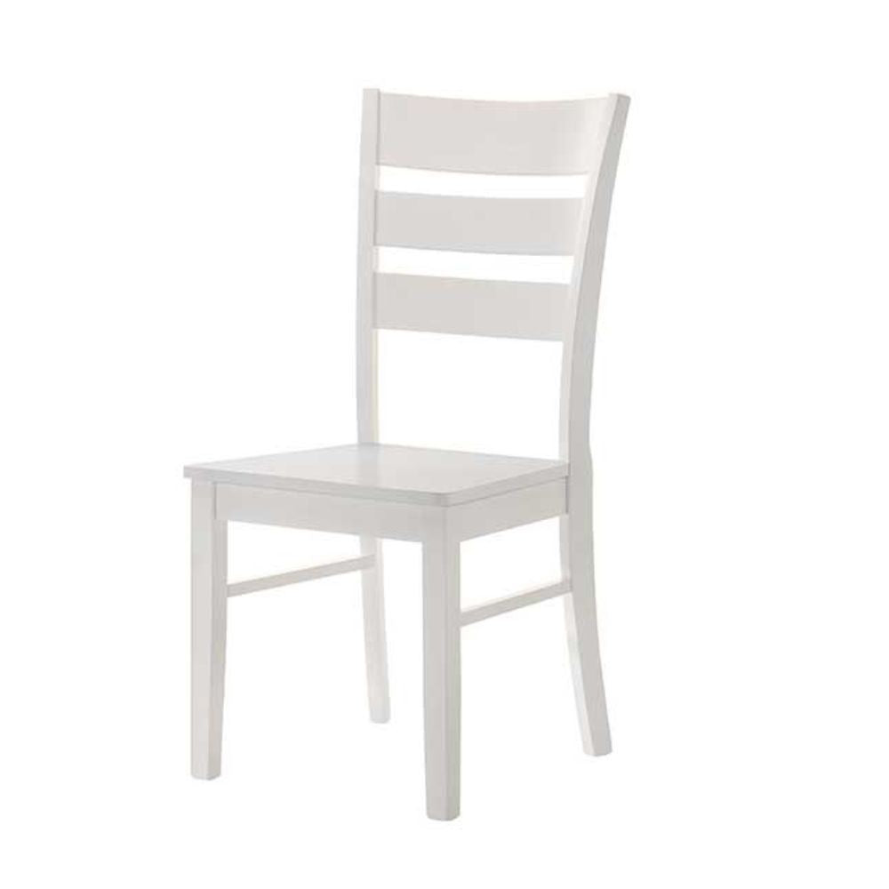 EGO ARREDO Sedia In Legno Lisa Colore Bianco Laccato Opaco H 99x46x54.5 Cm. 2 pz