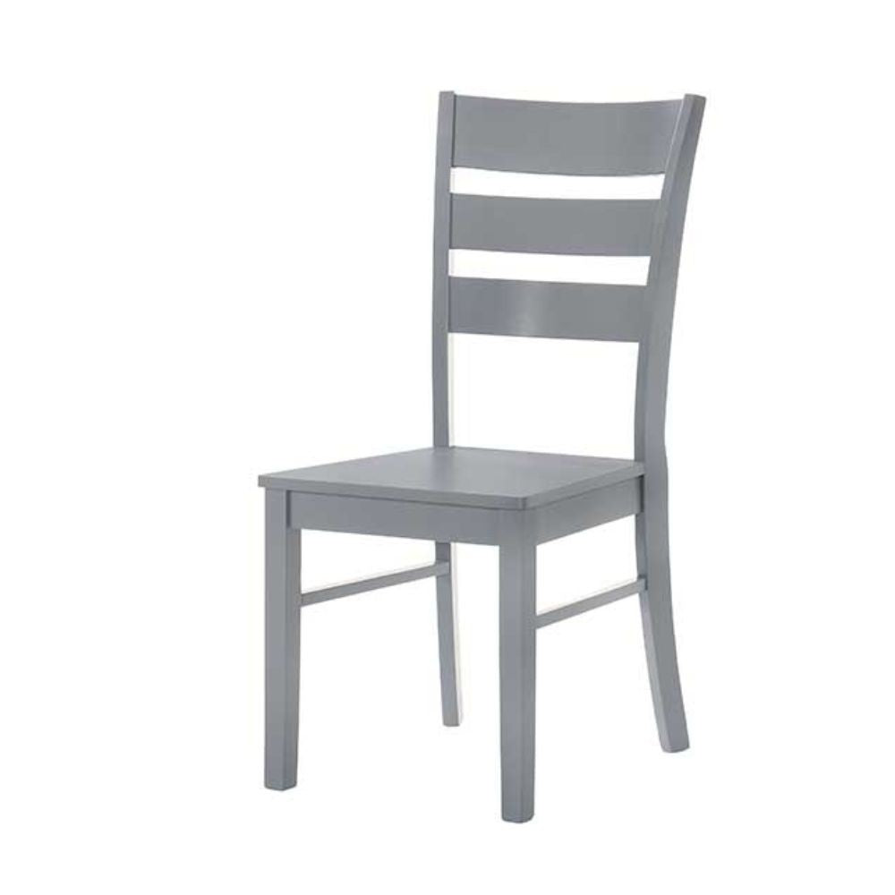 EGO ARREDO Sedia In Legno Lisa Colore Grigio H 99x46x54.5 Cm. 2 pz
