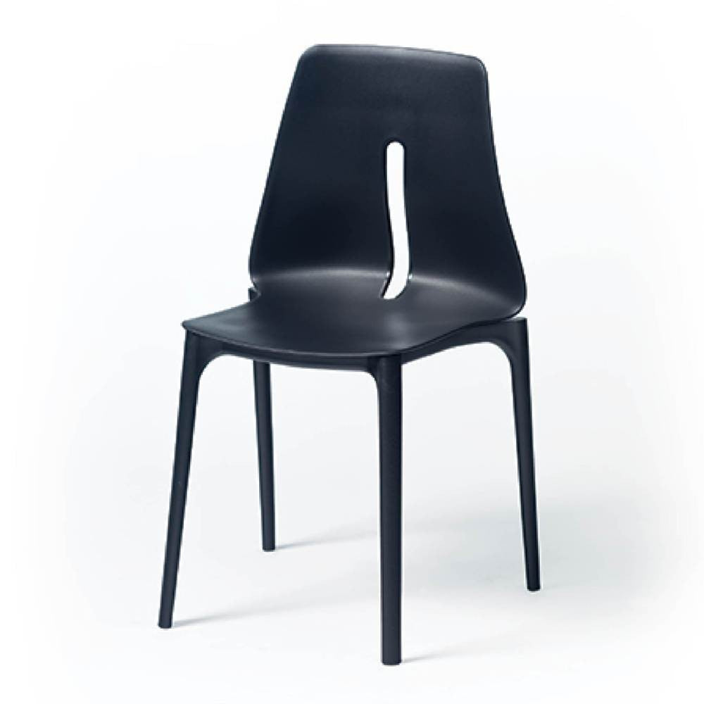 EGO ARREDO Sedia Oblong Polipropilene Antracite Set 4 Pezzi