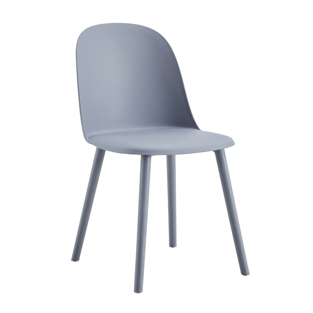 EGO ARREDO Sedia Opale In Polipropilene 55.5X44Xh80 Cm Colore Grigio Scuro Set 4 Pezzi