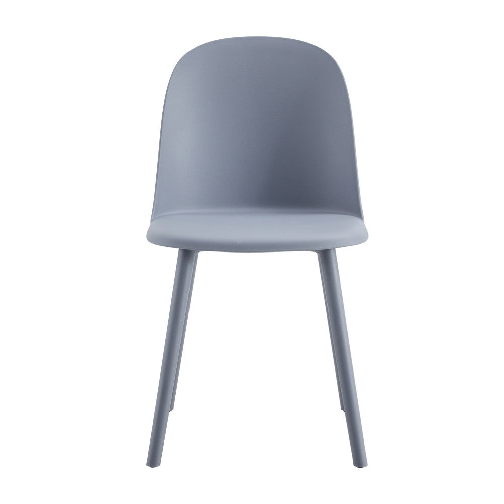 EGO ARREDO Sedia Opale In Polipropilene 55.5X44Xh80 Cm Colore Grigio Scuro Set 4 Pezzi