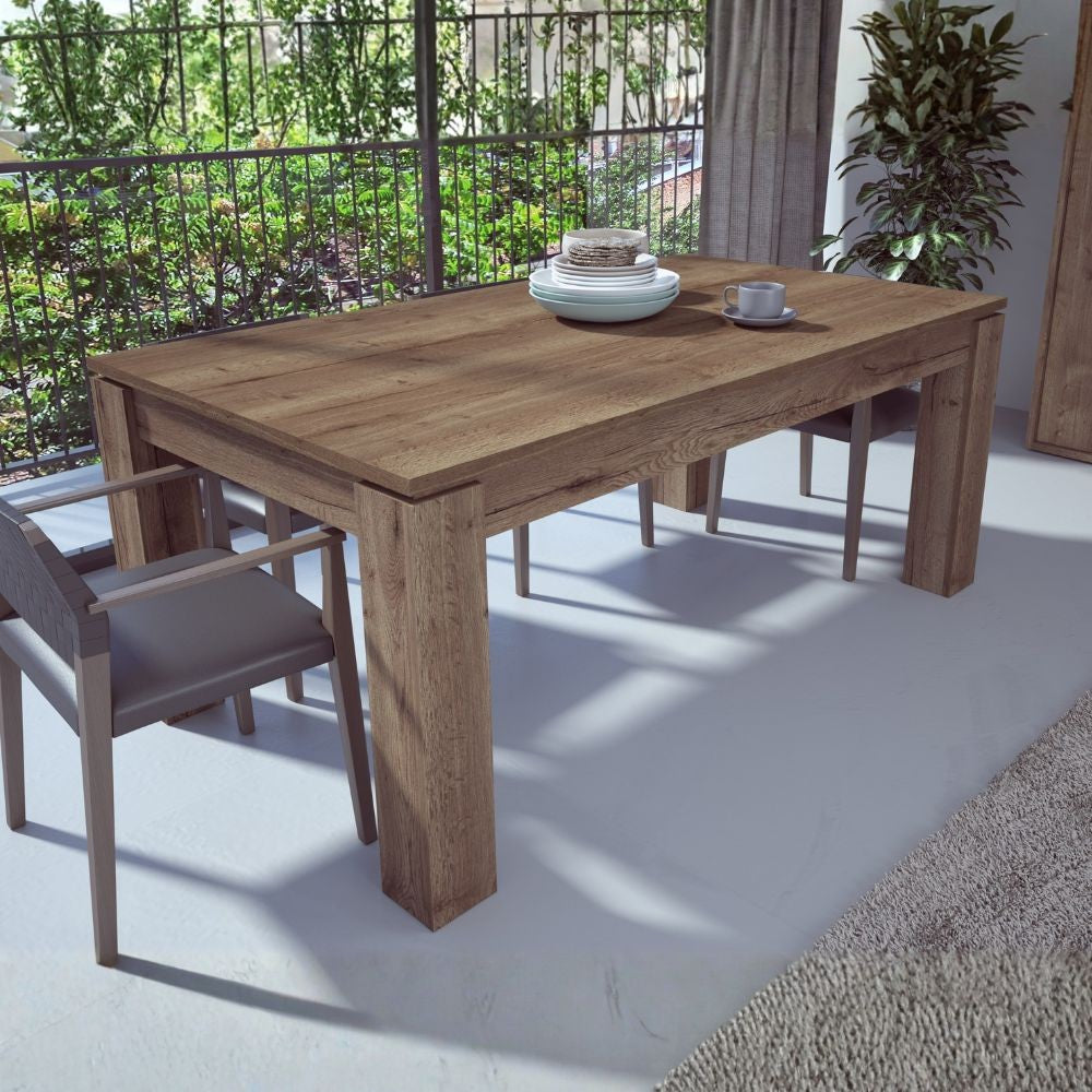 EGO ARREDO Tavolo Allungabile 1485 Con Allunga Centrale 190/235x 90x76 H Cm. Noce