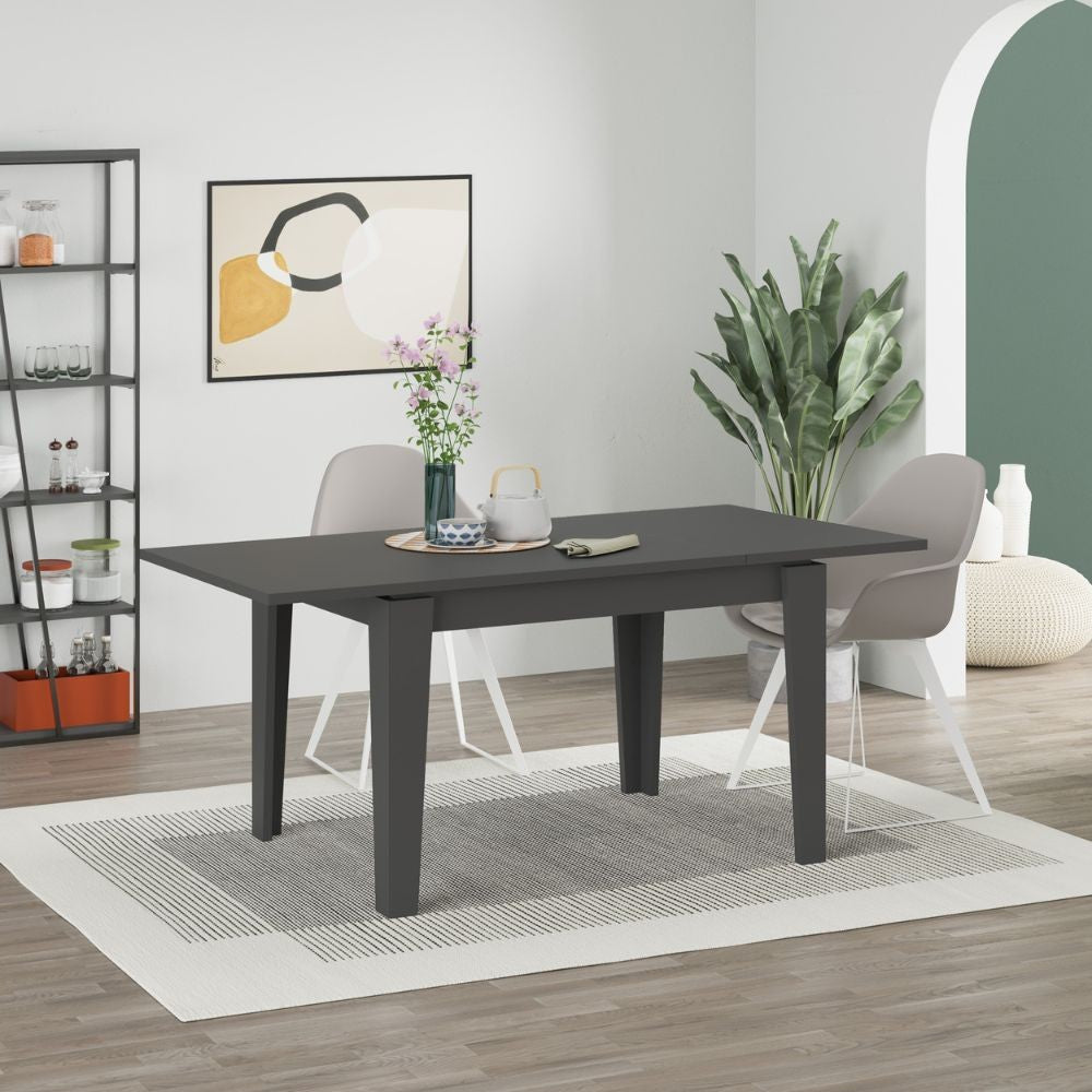 EGO ARREDO Tavolo Allungabile Megaron Antracite 120x80 Cm