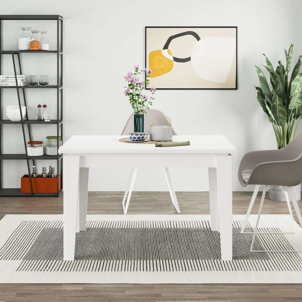 EGO ARREDO Tavolo Allungabile Megaron Bianco 120x80 Cm