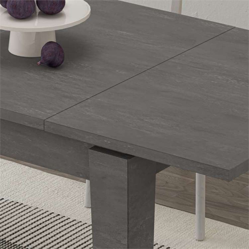 EGO ARREDO Tavolo Allungabile Megaron Retro Grey 120x80 Cm.