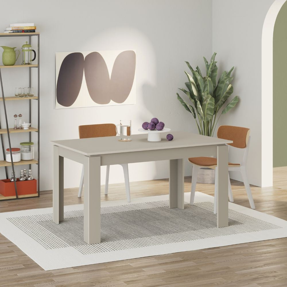 EGO ARREDO Tavolo Allungabile Tolmen Cashmere 140x80 Allungabile A 190 Cm.