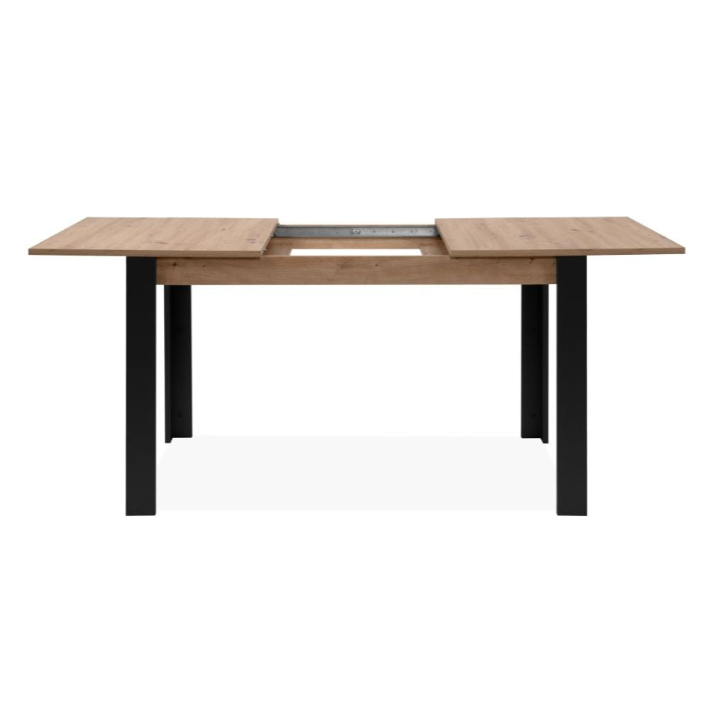 EGO ARREDO Tavolo Allungabile Tolosa 80B Colore Rovere E Gambe Nere 150x75x80 Cm.