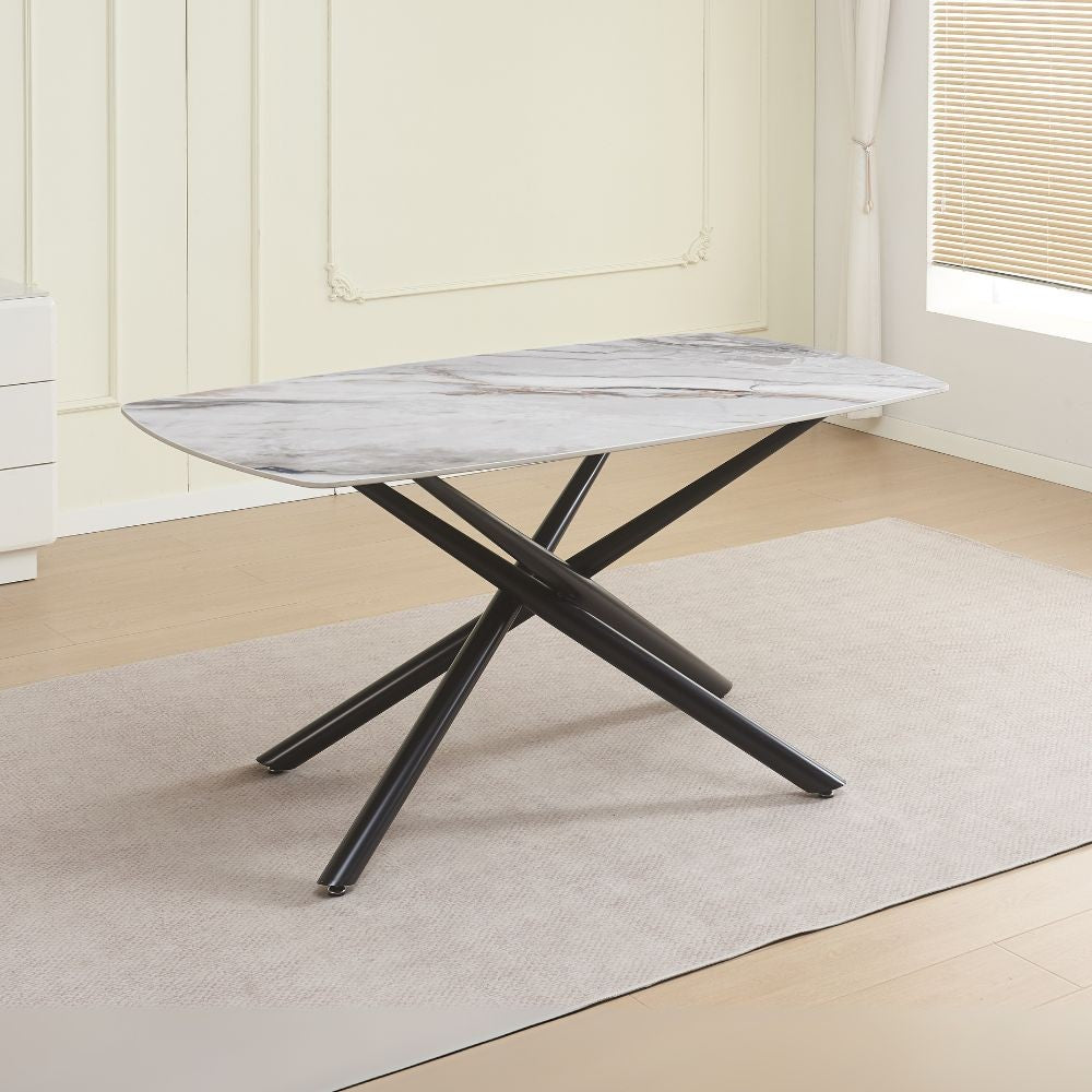 ego-arredo-tavolo-fisso-linus-con-piano-in-ceramica-effetto-marmo-grigio-lucido-e-gambe-in-metallo-nero