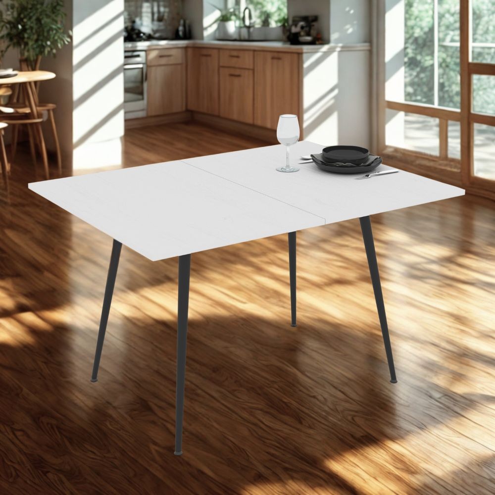ego-arredo-tavolo-girevole-allungabile-lilis-con-piano-colore-bianco-frassinato-e-gambe-in-metallo-nere