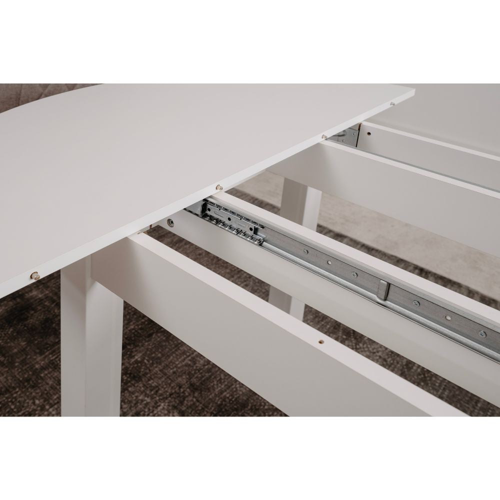 EGO ARREDO Tavolo Rotondo Allungabile Coburg 100 Colore Bianco 100x76x100 Cm.