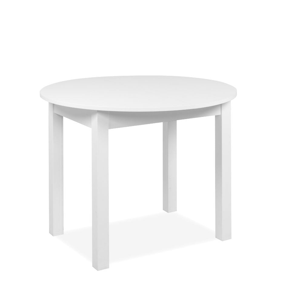 EGO ARREDO Tavolo Rotondo Allungabile Coburg 100 Colore Bianco 100x76x100 Cm.