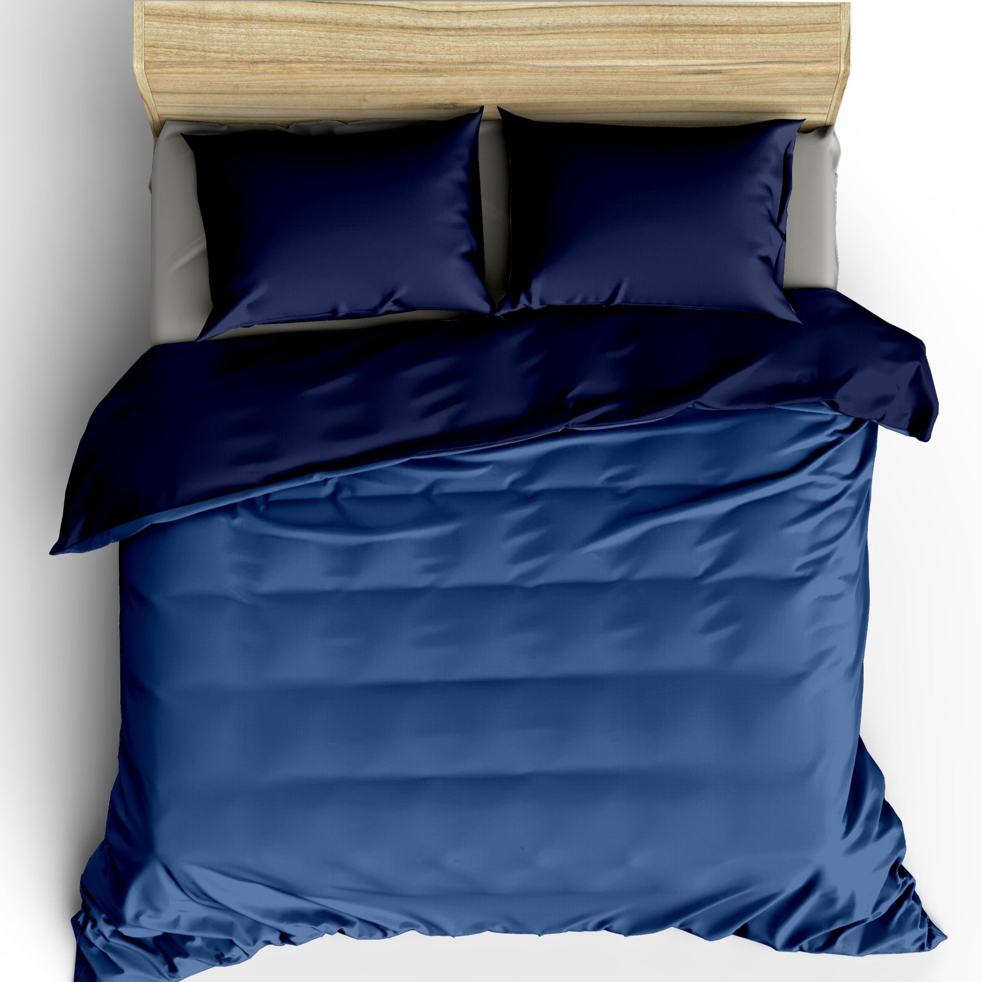 TESS HOME COLLECTION Parure Copripiumino Bicolore in 100% Cotone Percalle