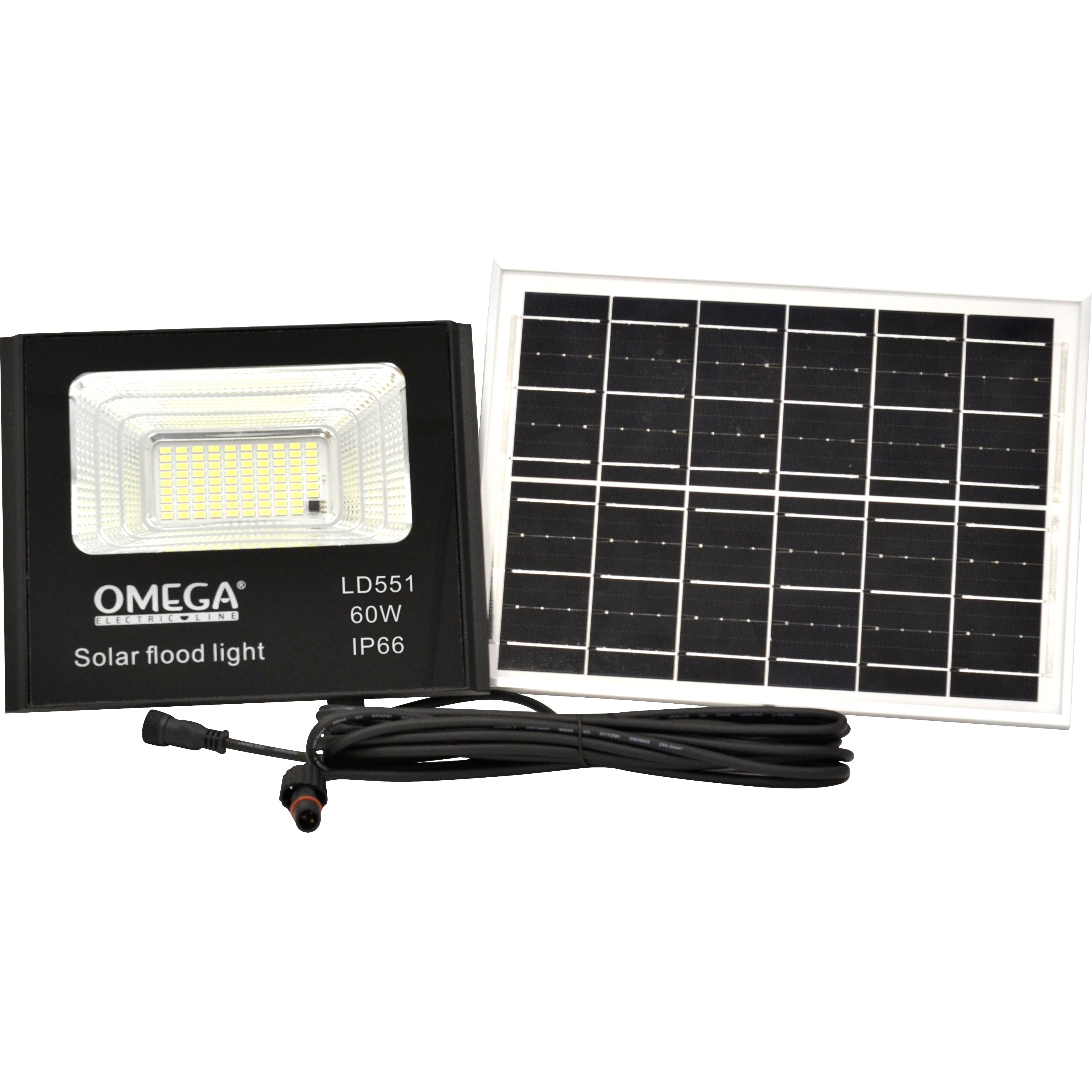 OMEGA Faretto ad energia solare 60W Floodlight