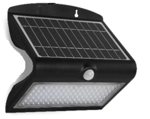 OMEGA Applique ad energia solare con sensore crepuscolare/movimento 8W